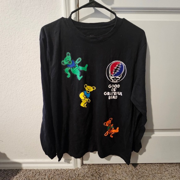 Other - Grateful Dead Shirt Men's Long Sleeve Dancing Bears Steal Your Face Black